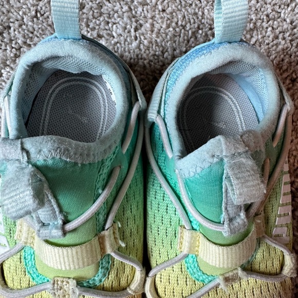 Girls Puma Rainbow Rift slip on running sneakers Pink & Yellow Sneakers Size 8 - Picture 5 of 10